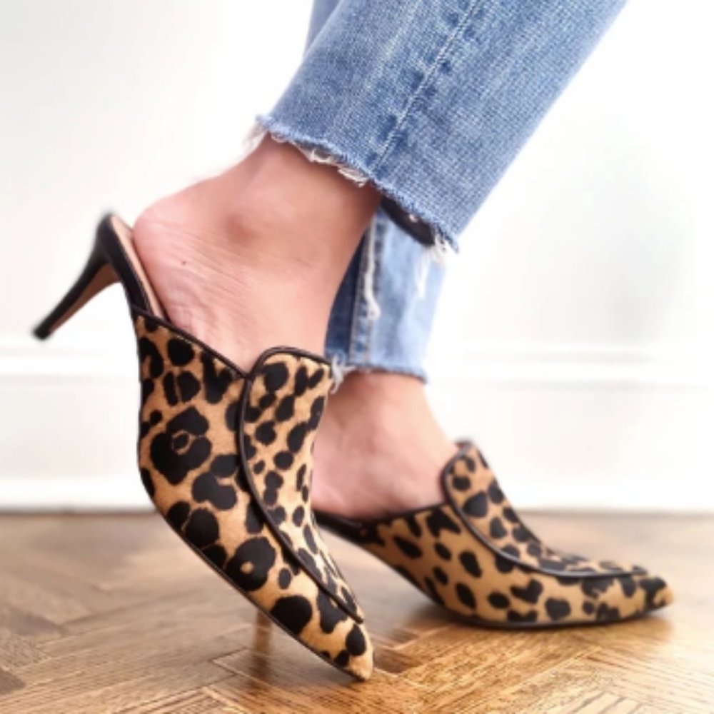 LIZABETH LEOPARD MULE SHOE
